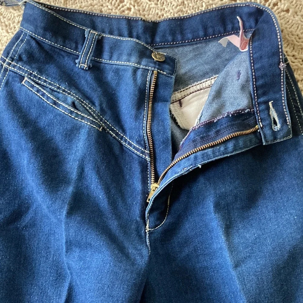 PS Gitano 1980’s high waist denim jean plain pocket size 8 24 x 27 top stitched - Picture 11 of 16